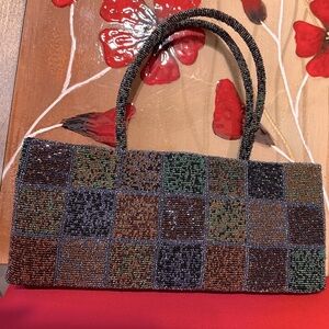 Comeco gorgeous Multicolor Hand Beaded Evening Purse by Comeco